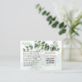 100 QR CODE WEDDING RSVP Greenery PHOTO Enclosure Visitekaartje (Staand voorkant)