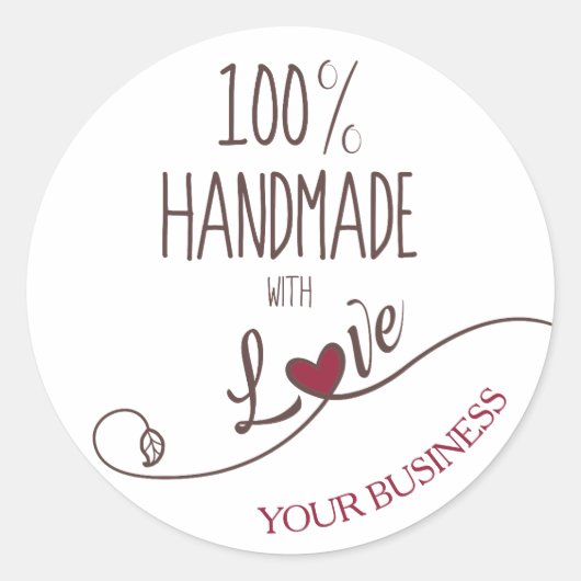 100% Quote Craft Articles Handmade Ronde Sticker (Voorkant)