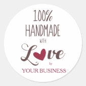 100% Quote Craft Articles Handmade Ronde Sticker (Voorkant)