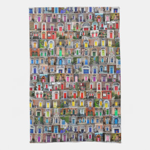 100 Rainbow Doors of Dublin Kitchen Towel Theedoek