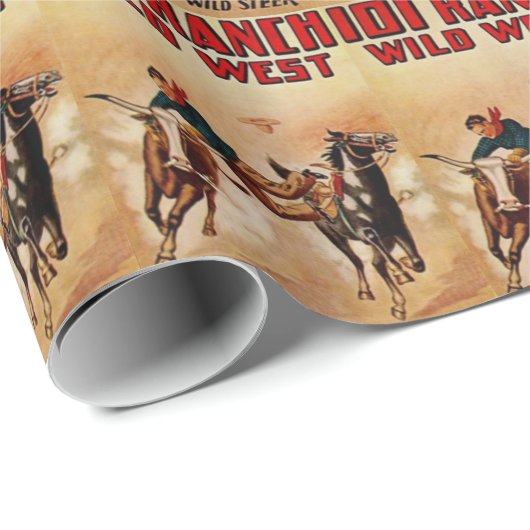 100 Ranch Wild West Rodeo Poster Print Cadeaupapier (Rol Hoek)