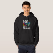 100 Rawsome Days Of School Trex Dinosaur 100th Day Hoodie (Voorkant volledig)