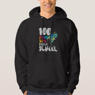 100 Rawsome Days Of School Trex Dinosaur 100th Day Hoodie