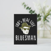 100% Real Live Bluesman Post Card Briefkaart (Staand voorkant)