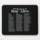100 Reasons To Stay Alive Suicide Prevention 988 P Muismat (Voorkant)