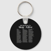 100 Reasons To Stay Alive Suicide Prevention 988 P Sleutelhanger (Voorkant)