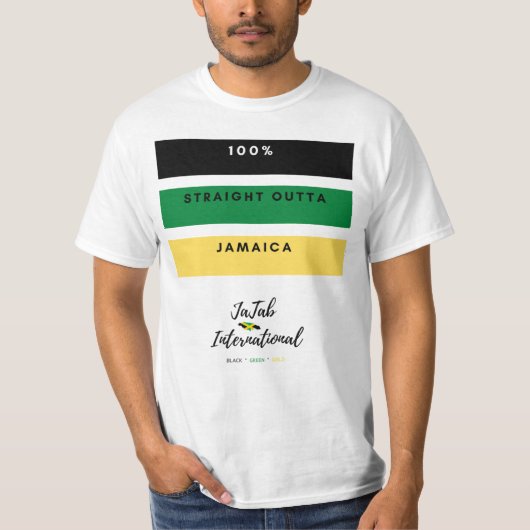 100% recht buiten Jamaica T-Shirt (Voorkant)