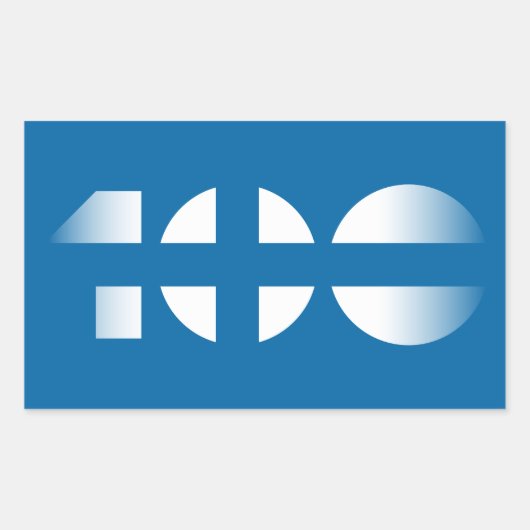100 RECHTHOEKIGE STICKER (Voorkant)