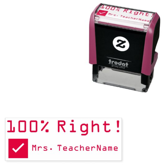 "100% rechts!" + Aangepaste naam voor gesprekspart Zelfinktende Stempel (In situ)