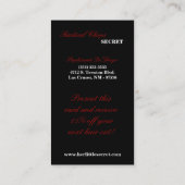 100 Red Black Zebra Print Pattern Visitekaartje (Achterkant)