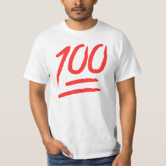 "100" Red Emoji World T-shirt