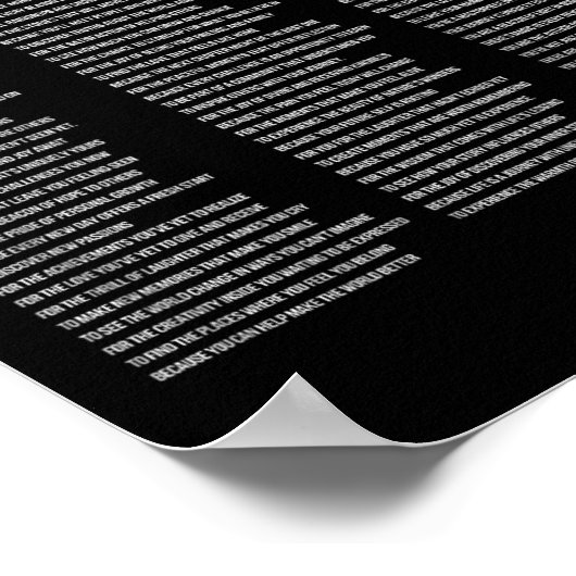 100 redenen om in leven te blijven Zelfmoordpreven Poster (Hoek)