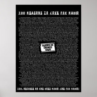 100 redenen om van FOE Radio te houden Poster