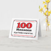 100 redenen voor vriendschap kaart (Gele Bloem)