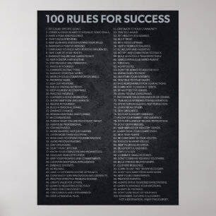 100 regels voor succes - Motivatie Poster