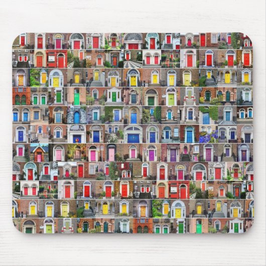 100 Regenboogdeuren van Dublin Mousepad Muismat (Voorkant)