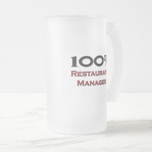 100% Restaurantmanager Matglas Bierpul (Voorkant rechts)