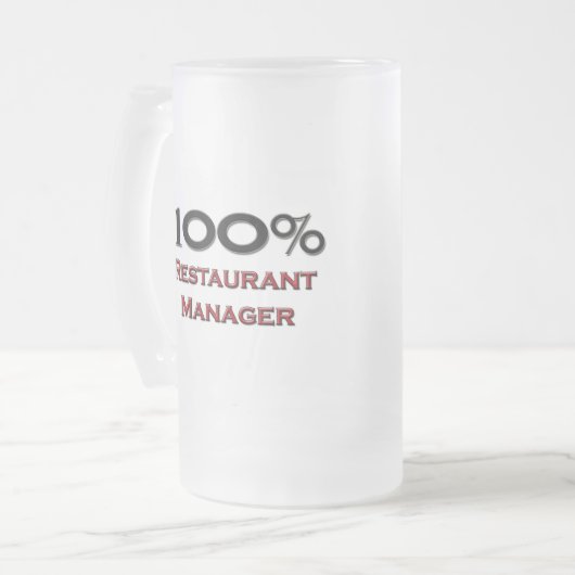 100% Restaurantmanager Matglas Bierpul (Voorkant links)