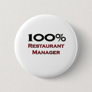 100% Restaurantmanager Ronde Button 5,7 Cm