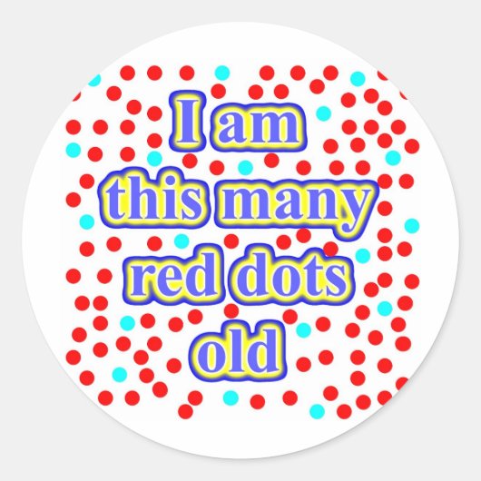 100 Rode Stippen Oud Ronde Sticker (Voorkant)