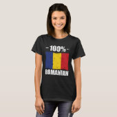 100% Roemenen | gift feestdagen Roemenië Balkan T-shirt (Voorkant volledig)