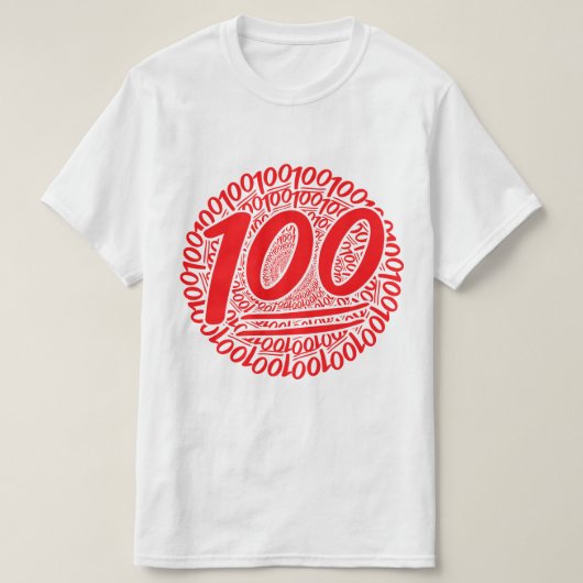 100 rondom t-shirt (Design voorkant)