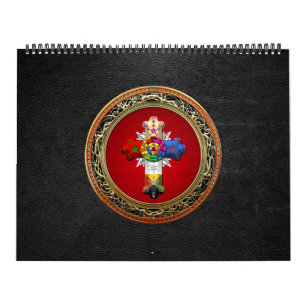 [100] Rooskleurig Kruis (nam Croix) toe op Rood & Kalender