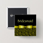 100 Rosettes Wedding Bridesmaid Buttonnen - Goud Vierkante Button 5,1 Cm (Voorkant /achterkant)