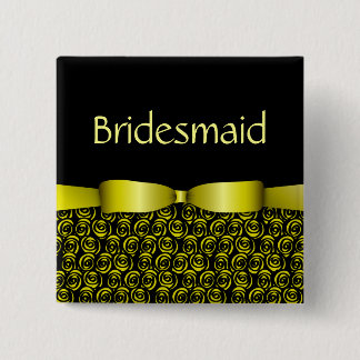 100 Rosettes Wedding Bridesmaid Buttonnen - Goud Vierkante Button 5,1 Cm