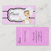 100 Roze Damask Spa Therapy Massage Visitekaartje (Voorkant / Achterkant)