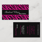 100 roze zwarte zebra Afdrukpatroon Visitekaartje (Voorkant / Achterkant)