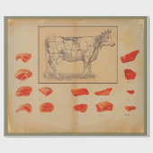 100% rundvlees cadeaupapier (Vlak)