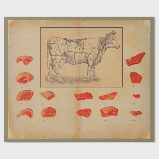 100% rundvlees cadeaupapier (Vlak)