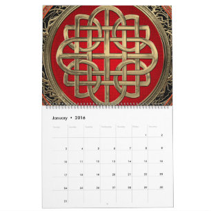 [100] Sacred Celtic Gold Knot Cross Kalender