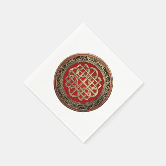[100] Sacred Celtic Gold Knot Cross Servet (Hoek)