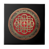 [100] Sacred Celtic Gold Knot Cross Tegeltje (Voorkant)