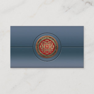 [100] Sacred Celtic Gold Knot Cross Visitekaartje