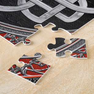 [100] Sacred Celtic Silver Knot Cross Legpuzzel
