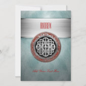 [100] Sacred Celtic Silver Knot Cross Magnetische Uitnodiging (Voorkant)