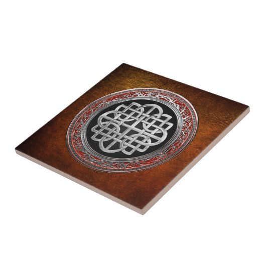 [100] Sacred Celtic Silver Knot Cross Tegeltje (Zijkant)