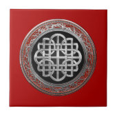 [100] Sacred Celtic Silver Knot Cross Tegeltje (Voorkant)