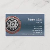 [100] Sacred Celtic Silver Knot Cross Visitekaartje (Achterkant)