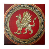 [100] Sacred Gold Griffin Tegeltje (Voorkant)