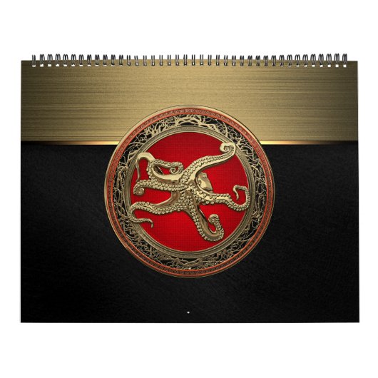 [100] Sacred Gold Octopus in Defensief Posture Kalender (Hoes)