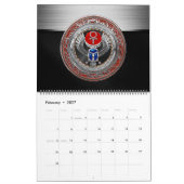 [100] Sacred Silver Egyptian Winged Scarab & Ankh Kalender (Feb 2027)