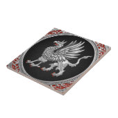 [100] Sacred Silver Griffin Tegeltje (Zijkant)