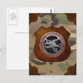 [100] Sacred Silver Octopus in Defensief Posture Briefkaart (Voorkant / Achterkant)