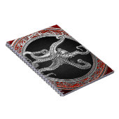 [100] Sacred Silver Octopus in Defensief Posture Notitieboek (Rechterzijde)