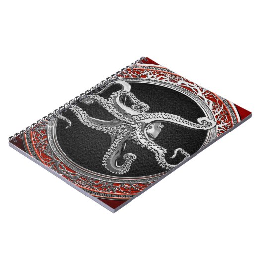 [100] Sacred Silver Octopus in Defensief Posture Notitieboek (Linkerzijde)