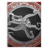 [100] Sacred Silver Octopus in Defensief Posture Notitieboek (Voorkant)